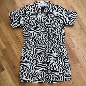 Dickies Zebra Print Short Sleeve Romper